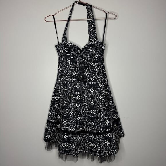 Book Of Life Hot Topic Womens Dress Small Halter Swing Grunge Goth Whimsigoth - Picture 2 of 7